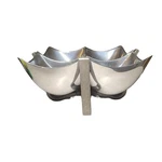 Nambe MT0345 Quad Condiment Server With Stand. Fixed Price $199.99.