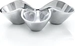 Bella Triple Condiment Server - Elegant 3 Part Tray For Dips & Snacks. Fixed Price $127.84.