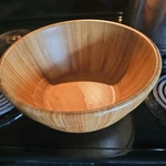 The Pampered Chef Wooden Bamboo Bowl. 0910. Fixed Price $24.00.