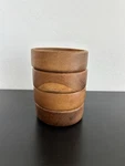 Vintage Teak Wood Bowls Handcrafted Made Thailand 6 X 2 Set Of 4. Fixed Price $22.00.
