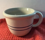 Martinez Pottery Soup Cereal Bowl, Large Handmade Heritage Blue Stripe Stoneware. Fixed Price $21.17.