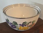 Enamel Nesting Set Of 3 Fruit Pattern Vintage Kitchen Decor Mixing. Fixed Price $30.00.