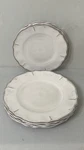 Le Cadeaux Melamine Rustica Antique White 4 -9" Salad -11" Dinner Plates. Fixed Price $69.00.