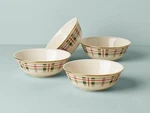 Lenox Holiday Plaid Place Setting Bowls Of 4 16 Oz. $220 New Nib. Fixed Price $57.00.