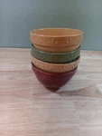 4 Signature Sorrento Debby Segura Round Soup Salad Bowls Green Wheat Red. Fixed Price $19.99.