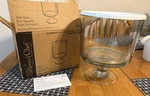 Pampered Chef Trifle Bowl W/ Pedestal & Lid In Box - Perfect Retired # 2382. Fixed Price $34.99.