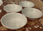 Vtg Corelle 'sandstone' 4 18 Oz 6.25 Coupe Cereal Bowls Impressions Exc Cond. Fixed Price $24.00.