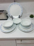 Corning Corelle Morning BLUE-3 Dinner PLATES-8 Bread PLATES-7 Cereal/soup Bowls. Fixed Price $52.13.