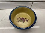 Vintage Monroe Salt Works Pottery Soup Chowder Bowl Floral Pattern Vine, 6"X2". Fixed Price $29.99.
