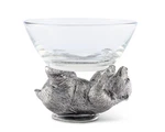 Vagabond House Dip/nut/sauce/condiment Glass Serving Bowl With Solid Pewter B.... Fixed Price $129.03.