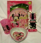 Disney Minnie Mouse Mealtime Dinnerware Set PLATE,BOWL,CUP,&2PC FLATWARE-NEW!V4. Fixed Price $52.49.