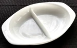 Pyrex Usa Opal 1063 Milk Glass Divided 13" Oval Vegetable Bowl Casserole. Fixed Price $23.99.