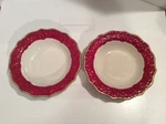 New Old Stock Fitz & Floyd "renaissance Holiday" Rim Soup Bowls. Fixed Price $40.00.