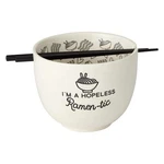 6002424 Our Name Is Mud Hopeless Ramen-tic Soup Bowl And Chopsticks Set, Whit.... Fixed Price $33.13.