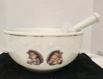 Mj Hummel Porcelain Bowl & Spoon E5229 Danbury Mint '90S "umbrella Boy And Girl". Fixed Price $29.96.