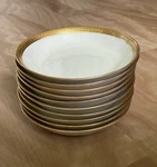 Antique Gda Limoges France Set Of Ten Fruit Berry Bowls 5 Gold Trims. Fixed Price $48.50.