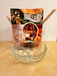 Indiana Glass Fruit Bounty Oval Bowl With Rattan Handle Nib Made Usa. Fixed Price $15.00.