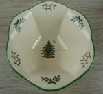 Spode Christmas Tree 7" Nut Bowl Holiday Ceramic Serving Dish XT5763 With Tag. Fixed Price $22.49.