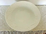 Patrizi 10 3/4" Serving Bowl Embossed Poinsettia White IPZ6. Fixed Price $39.99.