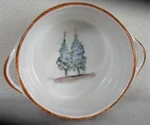 Arte Italica "natale" Christmas Holiday Handled Soup Crock Bowl. Fixed Price $40.00.