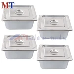Durable Stainless Steel 1/2 Size Steam Pan Set, 4-PACK 6 Inch Deep. Fixed Price $61.54.