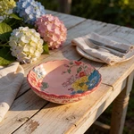 The Pioneer Woman Fancy Flourish Round Stoneware Pasta Bowl, Pink. Fixed Price $12.75.