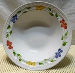 Amg Lorraine Floral Design Vegetable/pasta Serving Bowl 9" Stoneware Vguc. Fixed Price $9.99.
