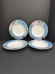 Studio Nova Medley Y0284 Set Of Rimmed 9" Soup Bowls Paisley. Fixed Price $17.00.