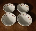 Pampered Chef Dots 6" Soup / Cereal Bowls. Set Of Four #1. Fixed Price $25.00.