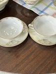 National China Vintage Porcelain Soup BOWLS(2) - Floral Design Excellent Cond.. Fixed Price $14.99.