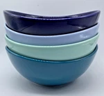 Sweese Curved Porcelain Soup Cereal Bowls Mixed Colors Blue/green, 6.5 Set 4. Fixed Price $29.99.