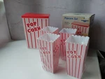 Kitchen Collection 4 Popcorn Holder Buckets, 1 Storage Container Plastic Movie. Fixed Price $10.50.