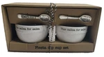 Mud Pie Fiesta Dip Cup Set With Spoons Salsa Bowls New In Box Nib. Fixed Price $27.99.