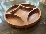 Dansk Ihq Denmark 5-SECTION Divided Teak Wood Serving Tray Mid Century Vtg. Fixed Price $39.99.