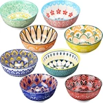 8 Pcs Colorful Ceramic Bowl Set 10 Oz 4.75'' Porcelain Kitchen Soup Cereal Servi. Fixed Price $36.38.