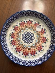 Unikat Polish Pottery Pie / Quiche Dish Fluted Edge 9" - Friends Pattern. Fixed Price $74.99.