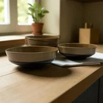 Vintage Franciscan Set Of Discovery Tahiti Ceramic 5" Fruit Bowls. Fixed Price $25.00.