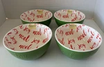 Pfaltzgraff Christmas Joy Noel Holiday Snack Cereal Soup Bowl 6 Set Of 4. Fixed Price $29.95.