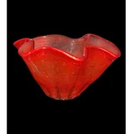 Red Hand Blown Vintage Decorative Bowl Abstract Glossy. Fixed Price $18.19.