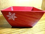 Threshold Red Square Snowflake Design Melamine Serving Bowl Holiday Decor 618. Fixed Price $13.99.