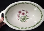Portmeirion Botanic Garden 15" Oval Handled Bowl Gazania Treasure & Sweet Pea. Fixed Price $49.85.