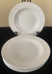 5 Tognana Smooth Rim Soup/pasta/salad Bowls 9 White Porcelain Italy. Fixed Price $29.00.