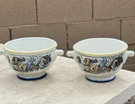 Vintage Hall Pottery Soup Cereal Bowl Ceramic Winged Floral Dragon #2582 Usa. Fixed Price $24.99.