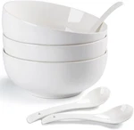 55 Oz Large Soup Bowl, 8 Inch Ramen Set, Pho And Spoons Of 3, .... Fixed Price $25.99.
