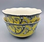 222 Fifth Adelaide Yellow Soup Cereal Bowls 9437396 Pretty Set Of Spring Cute. Fixed Price $30.00.