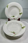 Set Of 4 Mikasa Optima Classic Calla China Rim Soup Bowls 9IN Discontinued. Fixed Price $21.59.