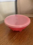 American Maid 10 Oz Salsa/guac Footed Bowl W/lid #P03075 Red. Fixed Price $24.95.