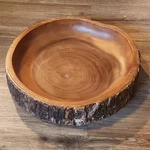 Pottery Barn Acacia Solid Wood Bark Bowl 15" X. Fixed Price $49.99.