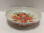 The Pioneer Woman Vintage Floral / Linen Stoneware 13" Pasta Serving Bowl. Fixed Price $12.74.