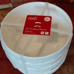 Red Series Porcelain All-purpose Bowl Set 4PC Round 6IN Microwave Safe. Fixed Price $24.00.